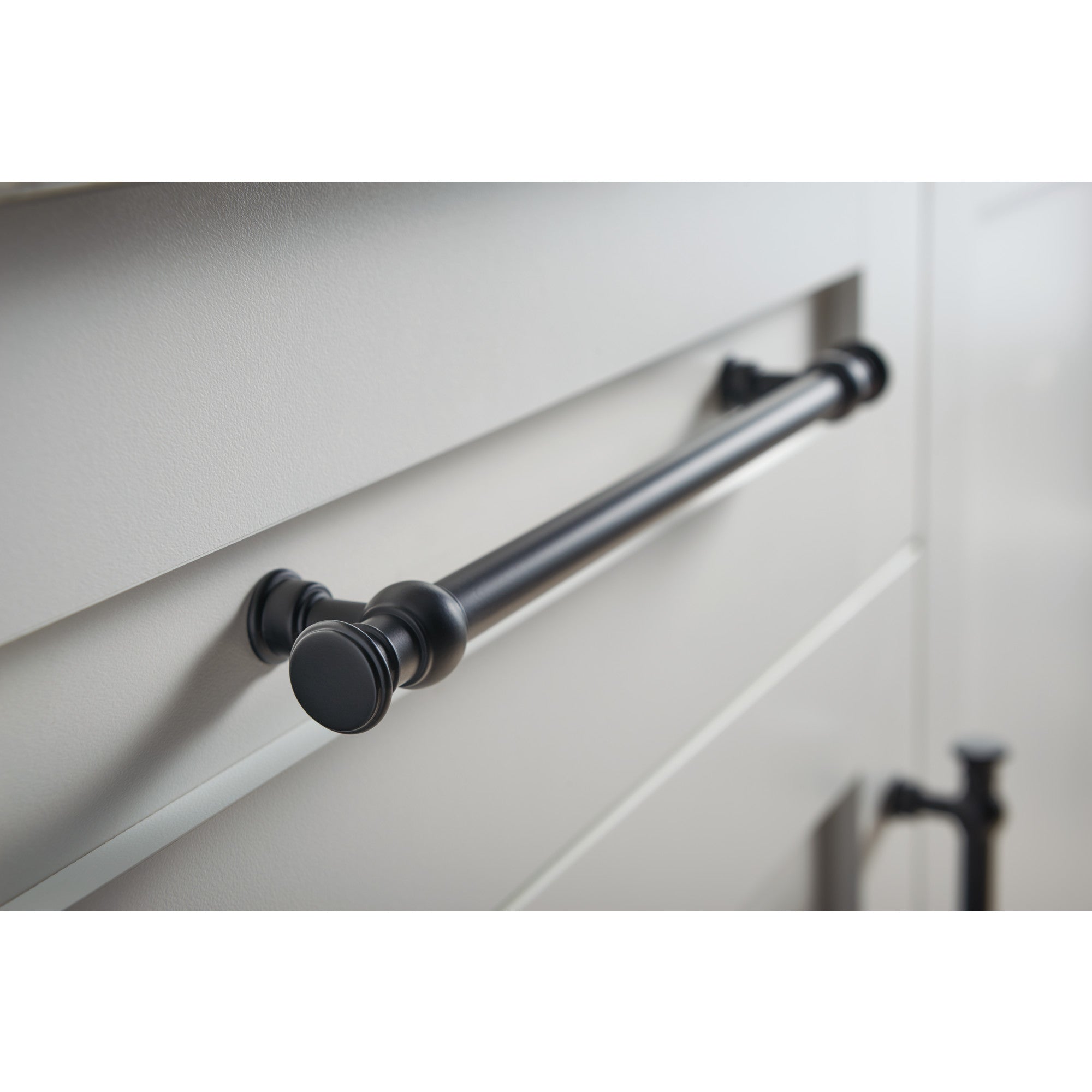 Worldwide Flooring Design Center Ormonde Pull 3 3/4 Inch (c-c) Flat Black Ormonde Pull 3 3/4 Inch (c-c) Flat Black Top Knobs Decorative Hardware