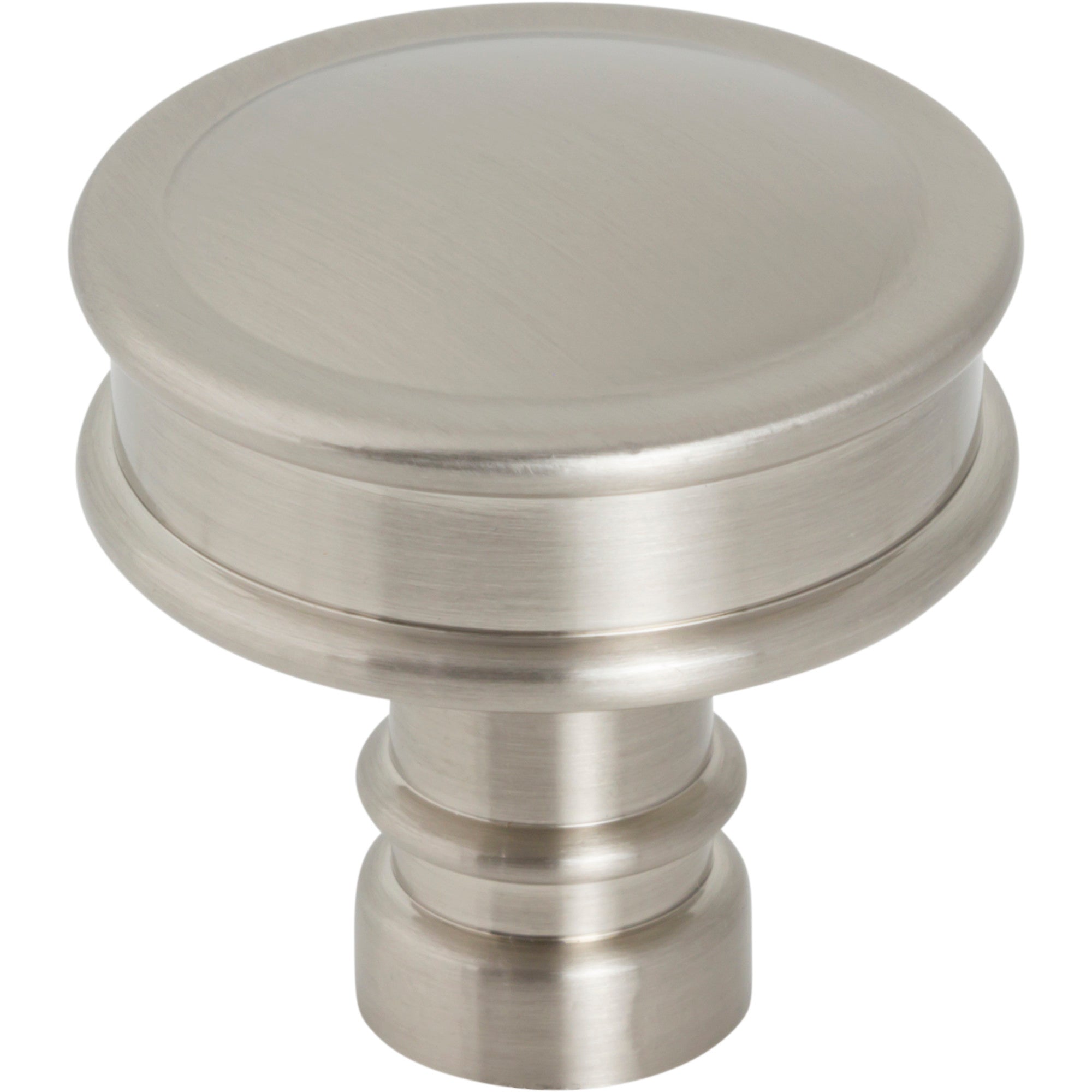 Worldwide Flooring Design Center Cranford Knob 1 1/4 Inch Brushed Satin Nickel Cranford Knob 1 1/4 Inch Brushed Satin Nickel Top Knobs Decorative Hardware