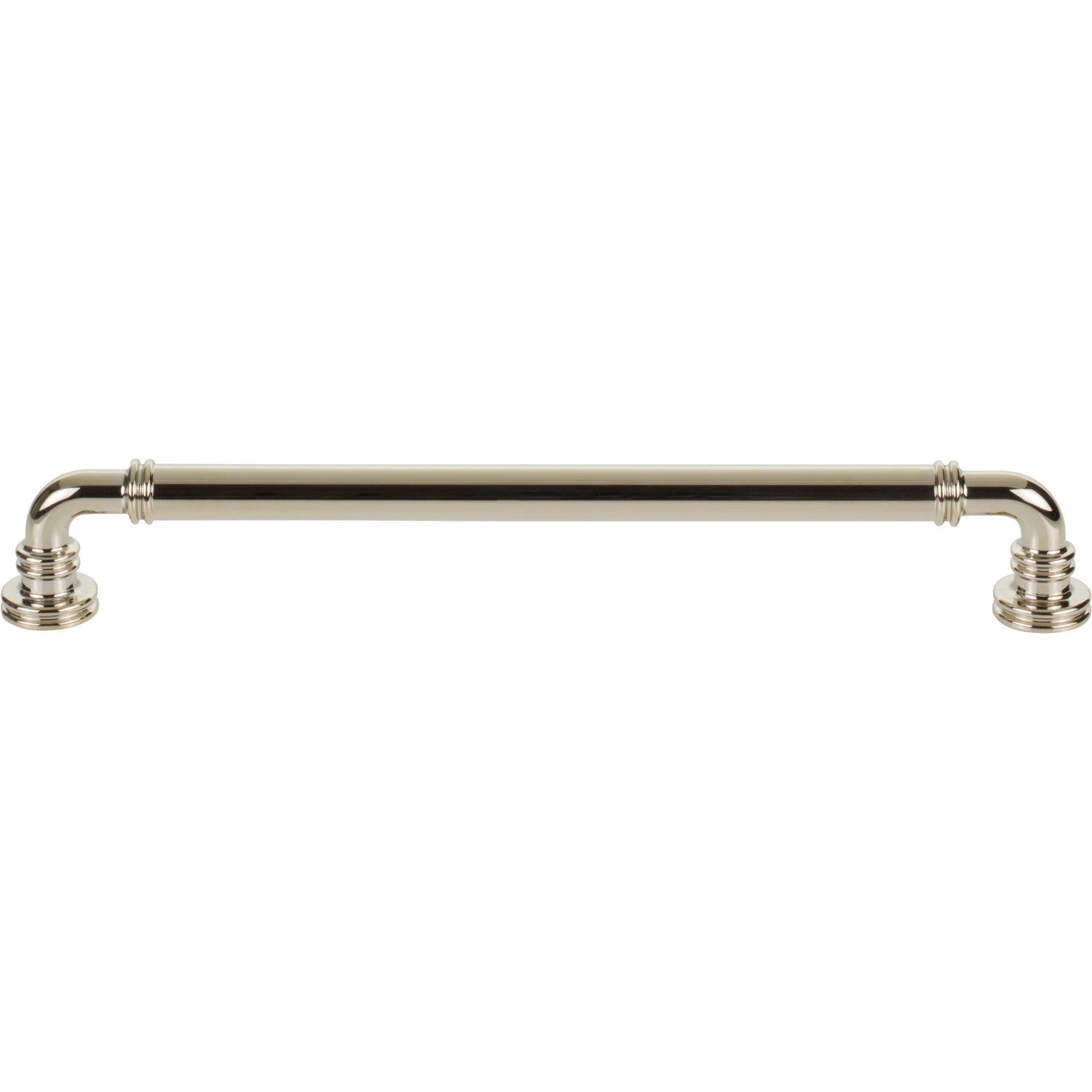 Worldwide Flooring Design Center Cranford Pull 8 13/16 Inch (c-c) Polished Nickel Cranford Pull 8 13/16 Inch (c-c) Polished Nickel Top Knobs Decorative Hardware
