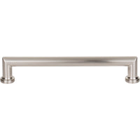 Worldwide Flooring Design Center Morris Pull 6 5/16 Inch (c-c) Brushed Satin Nickel Morris Pull 6 5/16 Inch (c-c) Brushed Satin Nickel Top Knobs Decorative Hardware