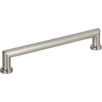 Worldwide Flooring Design Center Morris Pull 6 5/16 Inch (c-c) Brushed Satin Nickel Morris Pull 6 5/16 Inch (c-c) Brushed Satin Nickel Top Knobs Decorative Hardware