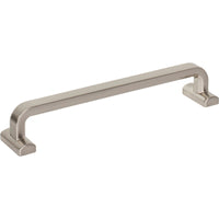 Worldwide Flooring Design Center Harrison Pull 6 5/16 Inch (c-c) Brushed Satin Nickel Harrison Pull 6 5/16 Inch (c-c) Brushed Satin Nickel Top Knobs Decorative Hardware