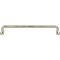 Worldwide Flooring Design Center Harrison Pull 8 13/16 Inch (c-c) Polished Nickel Harrison Pull 8 13/16 Inch (c-c) Polished Nickel Top Knobs Decorative Hardware