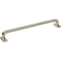 Worldwide Flooring Design Center Harrison Pull 8 13/16 Inch (c-c) Polished Nickel Harrison Pull 8 13/16 Inch (c-c) Polished Nickel Top Knobs Decorative Hardware