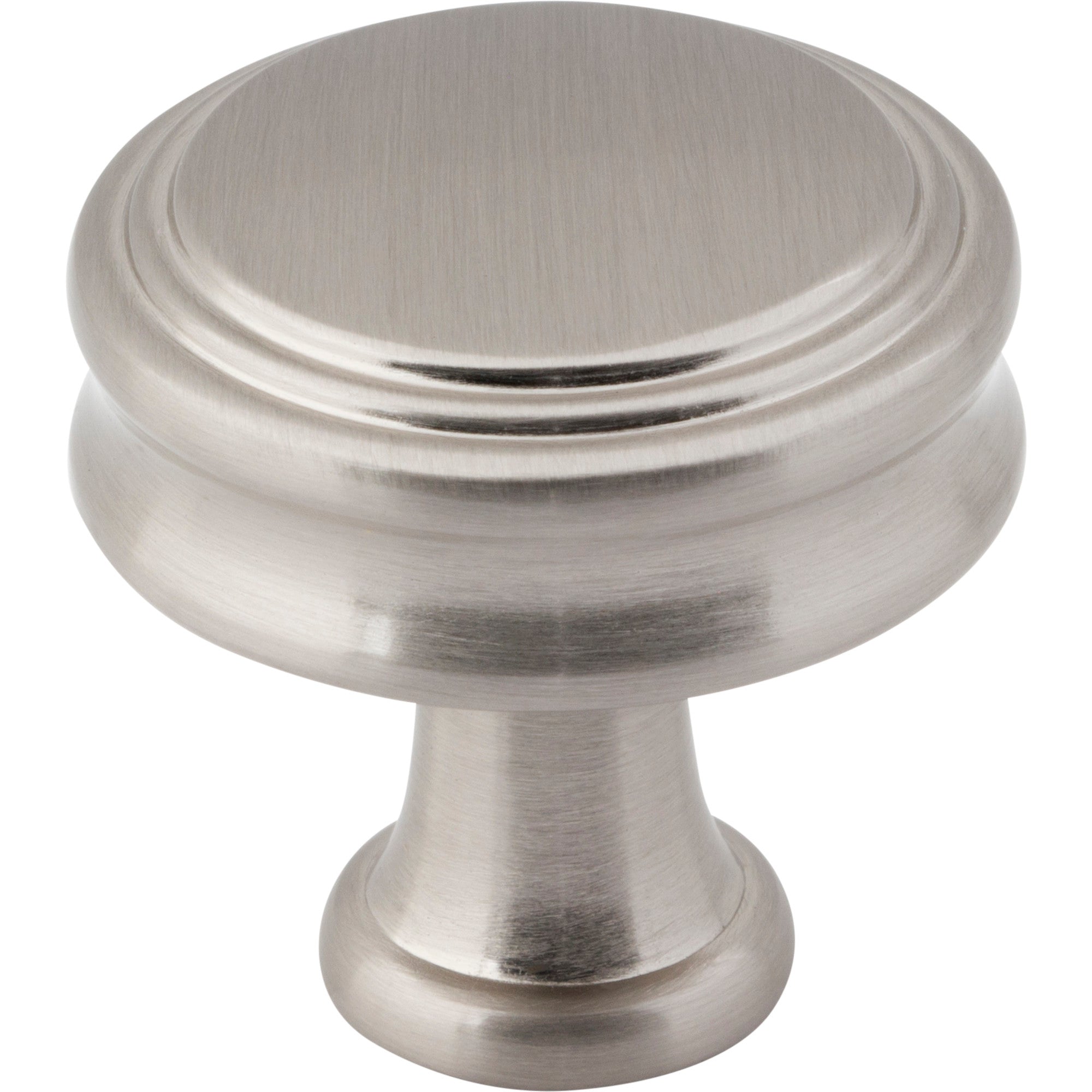 Worldwide Flooring Design Center Coddington Knob 1 1/4 Inch Brushed Satin Nickel Coddington Knob 1 1/4 Inch Brushed Satin Nickel Top Knobs Decorative Hardware