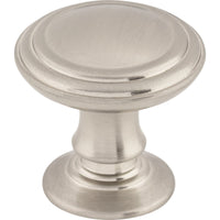 Worldwide Flooring Design Center Reeded Knob 1 1/4 Inch Brushed Satin Nickel Reeded Knob 1 1/4 Inch Brushed Satin Nickel Top Knobs Decorative Hardware