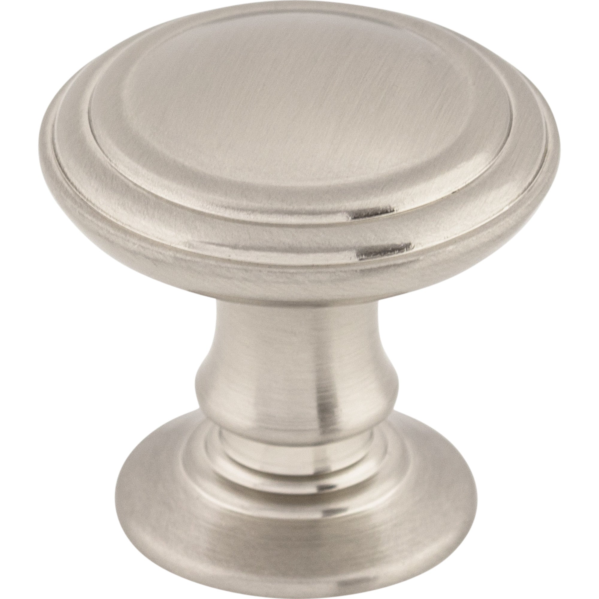 Worldwide Flooring Design Center Reeded Knob 1 1/4 Inch Brushed Satin Nickel Reeded Knob 1 1/4 Inch Brushed Satin Nickel Top Knobs Decorative Hardware