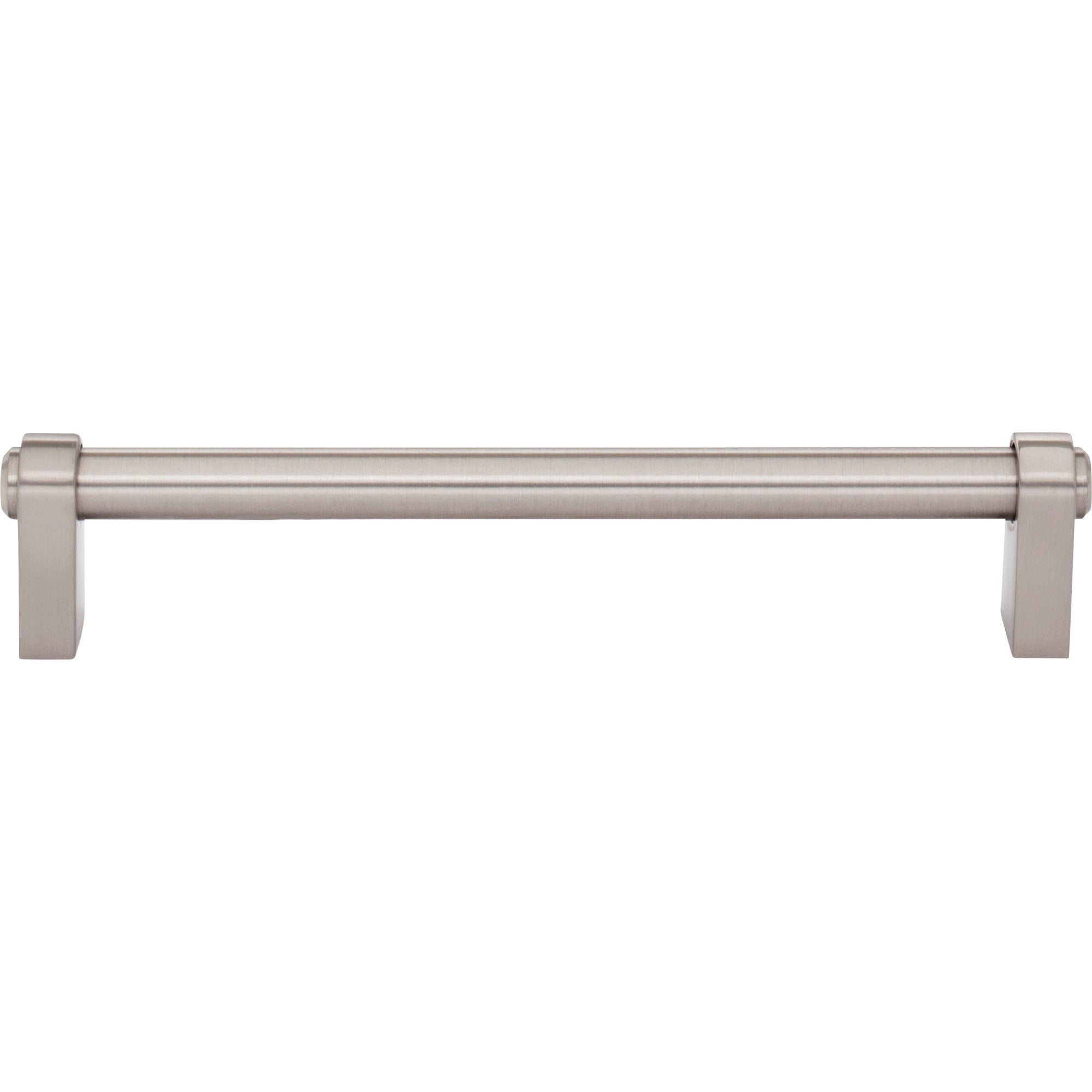 Worldwide Flooring Design Center Lawrence Pull 6 5/16 Inch (c-c) Brushed Satin Nickel Lawrence Pull 6 5/16 Inch (c-c) Brushed Satin Nickel Top Knobs Decorative Hardware