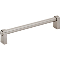 Worldwide Flooring Design Center Lawrence Pull 6 5/16 Inch (c-c) Brushed Satin Nickel Lawrence Pull 6 5/16 Inch (c-c) Brushed Satin Nickel Top Knobs Decorative Hardware