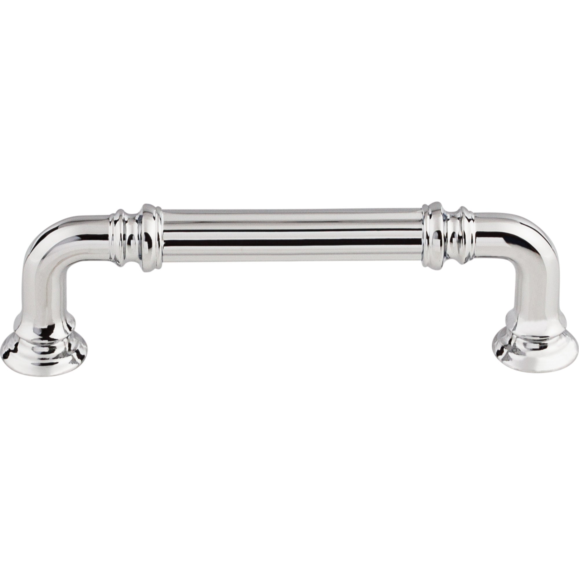 Worldwide Flooring Design Center Reeded Pull 3 3/4 Inch (c-c) Polished Chrome Reeded Pull 3 3/4 Inch (c-c) Polished Chrome Top Knobs Decorative Hardware