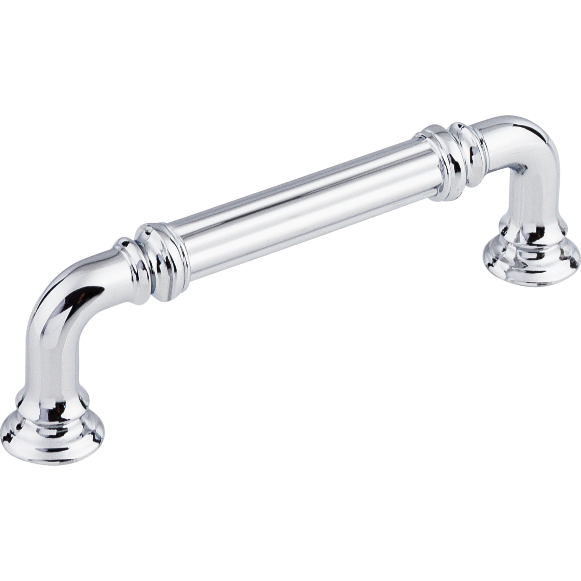 Worldwide Flooring Design Center Reeded Pull 3 3/4 Inch (c-c) Polished Chrome Reeded Pull 3 3/4 Inch (c-c) Polished Chrome Top Knobs Decorative Hardware