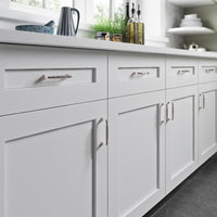 Worldwide Flooring Design Center Reeded Pull 3 3/4 Inch (c-c) Polished Nickel Reeded Pull 3 3/4 Inch (c-c) Polished Nickel Top Knobs Decorative Hardware