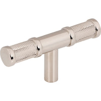 Worldwide Flooring Design Center Burnham T-Knob 3 Inch Polished Nickel Burnham T-Knob 3 Inch Polished Nickel Top Knobs Decorative Hardware