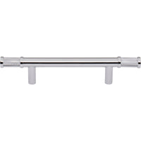 Worldwide Flooring Design Center Burnham Pull 3 3/4 Inch (c-c) Polished Chrome Burnham Pull 3 3/4 Inch (c-c) Polished Chrome Top Knobs Decorative Hardware