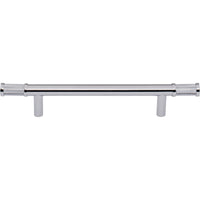 Worldwide Flooring Design Center Burnham Pull 5 1/16 Inch (c-c) Polished Chrome Burnham Pull 5 1/16 Inch (c-c) Polished Chrome Top Knobs Decorative Hardware