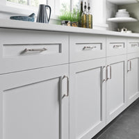 Worldwide Flooring Design Center Reeded Pull 5 Inch (c-c) Brushed Satin Nickel Reeded Pull 5 Inch (c-c) Brushed Satin Nickel Top Knobs Decorative Hardware
