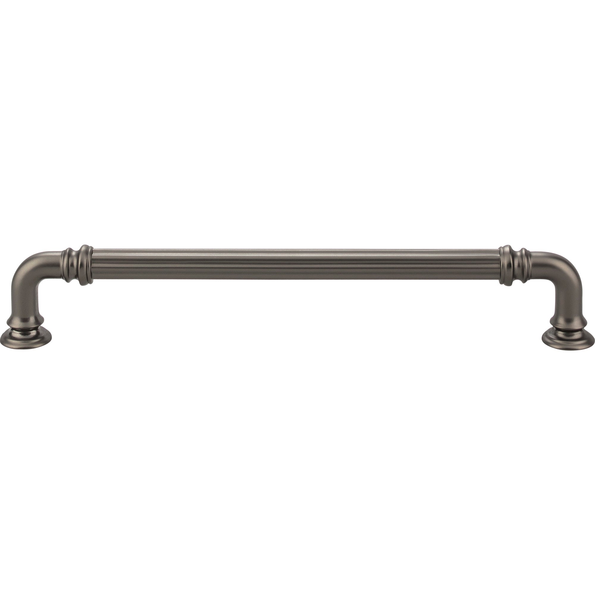 Worldwide Flooring Design Center Reeded Pull 7 Inch (c-c) Ash Gray Reeded Pull 7 Inch (c-c) Ash Gray Top Knobs Decorative Hardware