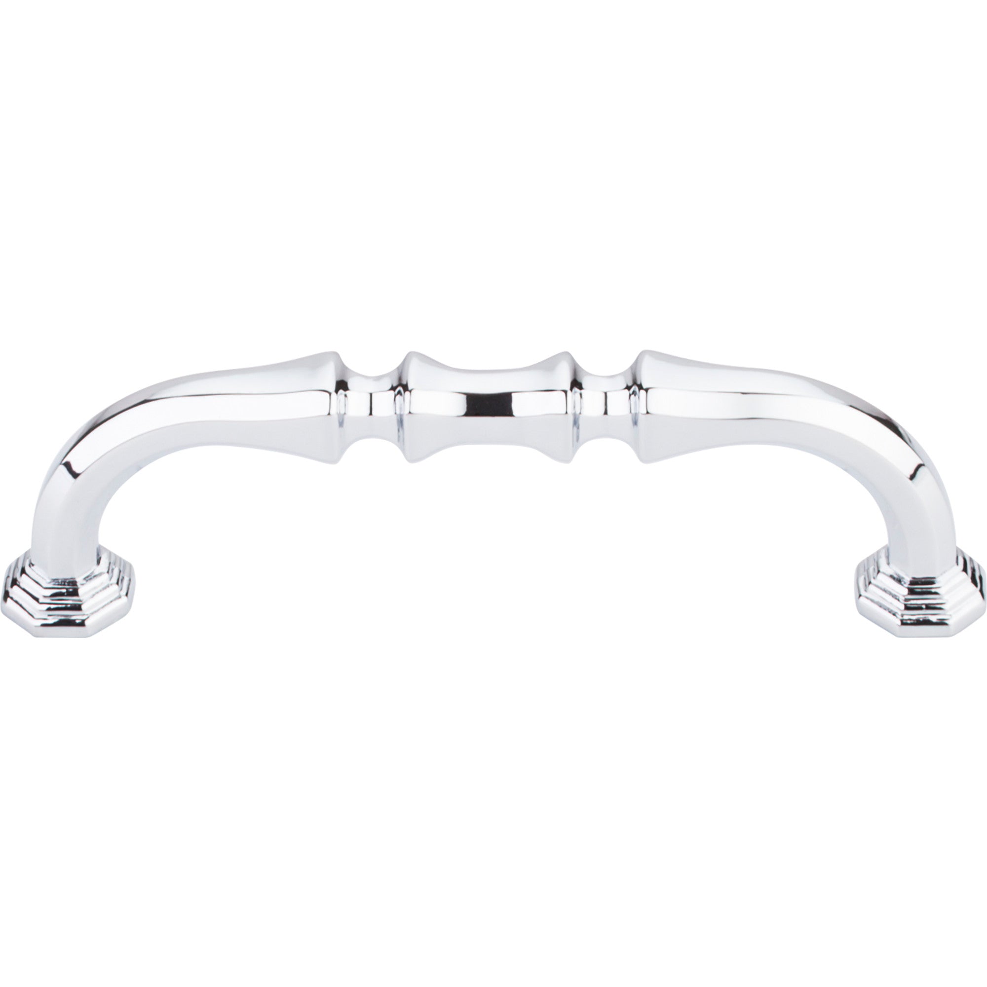 Worldwide Flooring Design Center Chalet Pull 3 3/4 Inch (c-c) Polished Chrome Chalet Pull 3 3/4 Inch (c-c) Polished Chrome Top Knobs Decorative Hardware