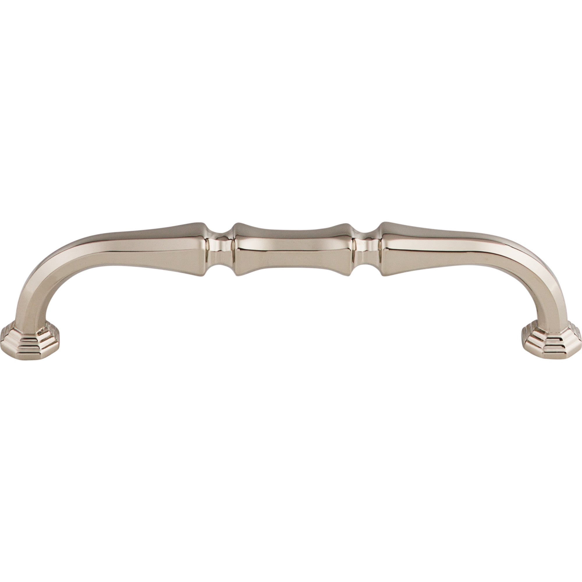Worldwide Flooring Design Center Chalet Pull 5 Inch (c-c) Polished Nickel Chalet Pull 5 Inch (c-c) Polished Nickel Top Knobs Decorative Hardware