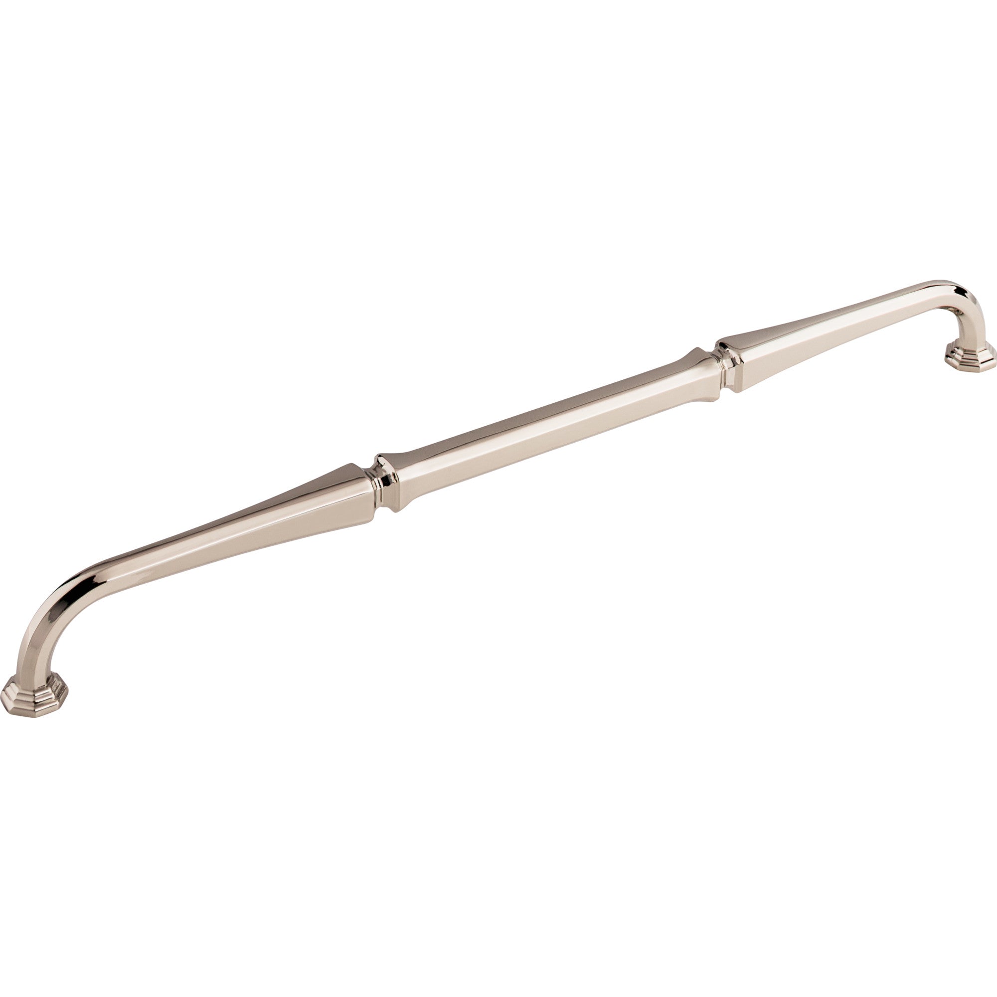 Worldwide Flooring Design Center Chalet Pull 12 Inch (c-c) Polished Nickel Chalet Pull 12 Inch (c-c) Polished Nickel Top Knobs Decorative Hardware