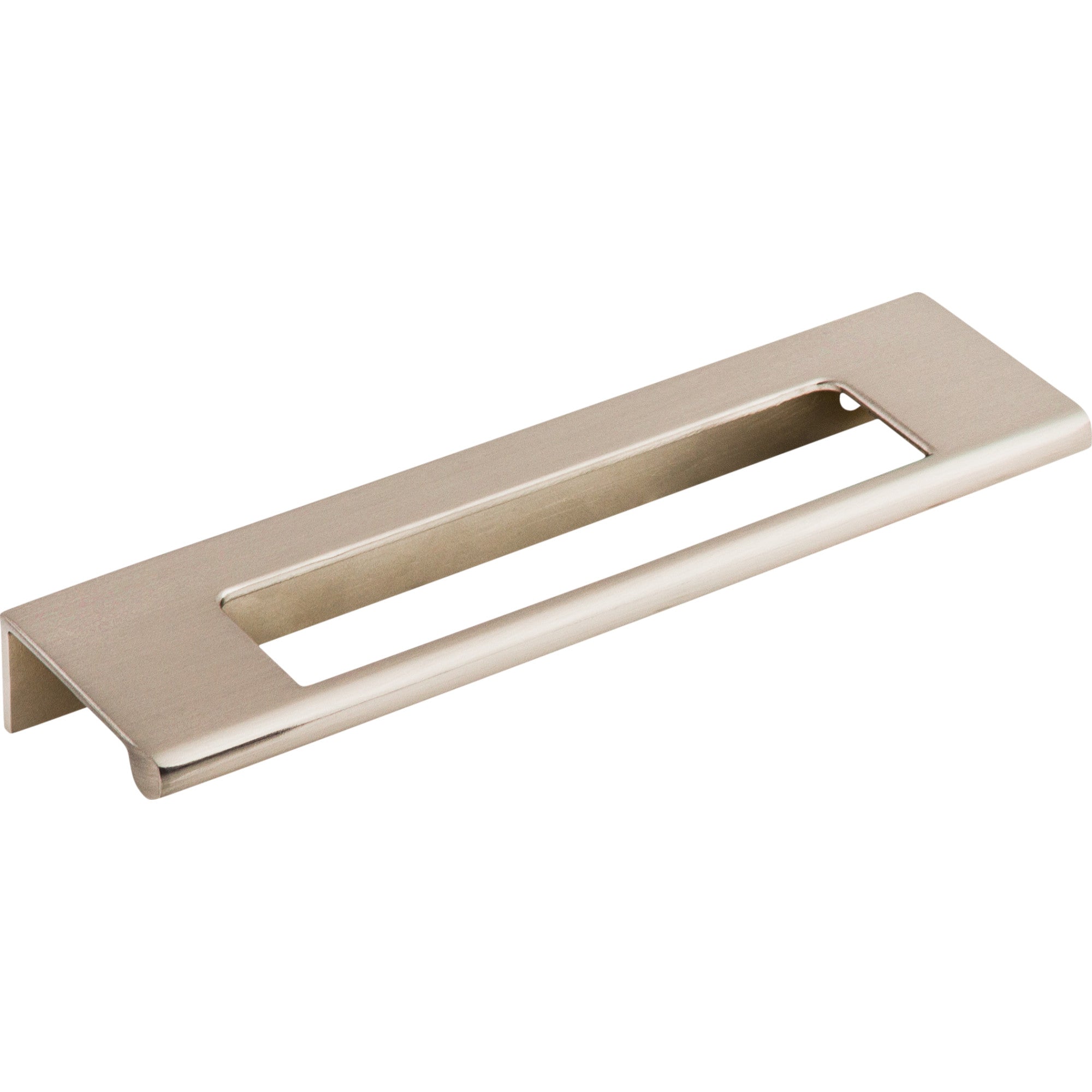 Worldwide Flooring Design Center Europa Cut Out Tab Pull 5 Inch (c-c) Brushed Satin Nickel Europa Cut Out Tab Pull 5 Inch (c-c) Brushed Satin Nickel Top Knobs Decorative Hardware