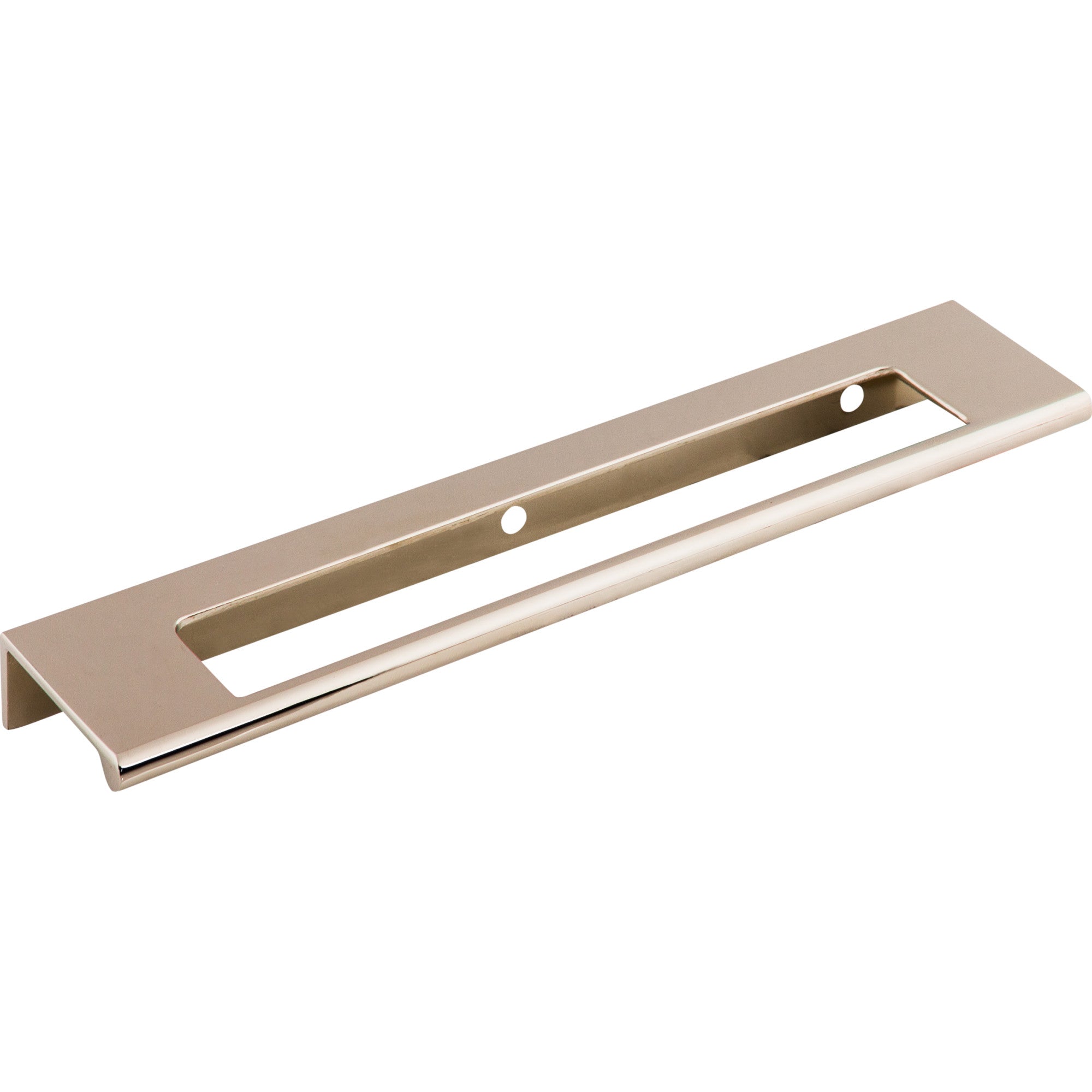 Worldwide Flooring Design Center Europa Cut Out Tab Pull 6 Inch (c-c) Polished Nickel Europa Cut Out Tab Pull 6 Inch (c-c) Polished Nickel Top Knobs Decorative Hardware