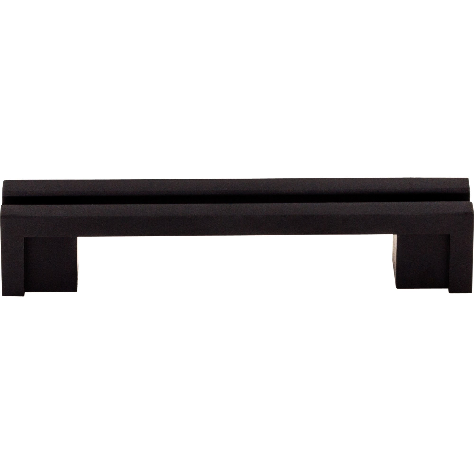 Worldwide Flooring Design Center Flat Rail Pull 3 1/2 Inch (c-c) Flat Black Flat Rail Pull 3 1/2 Inch (c-c) Flat Black Top Knobs Decorative Hardware