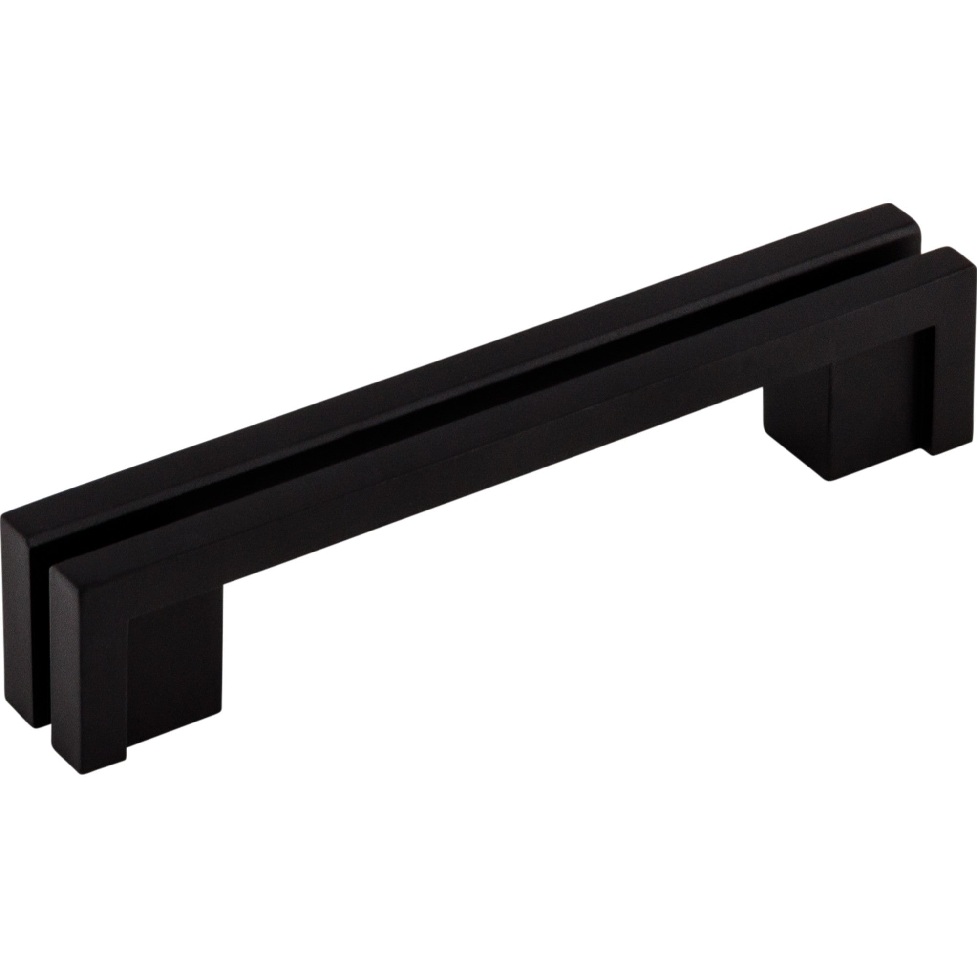 Worldwide Flooring Design Center Flat Rail Pull 3 1/2 Inch (c-c) Flat Black Flat Rail Pull 3 1/2 Inch (c-c) Flat Black Top Knobs Decorative Hardware
