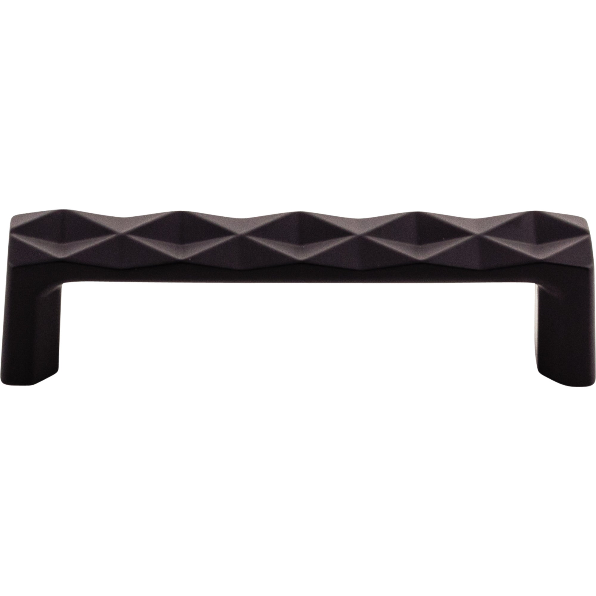 Worldwide Flooring Design Center Quilted Pull 3 3/4 Inch (c-c) Flat Black Quilted Pull 3 3/4 Inch (c-c) Flat Black Top Knobs Decorative Hardware