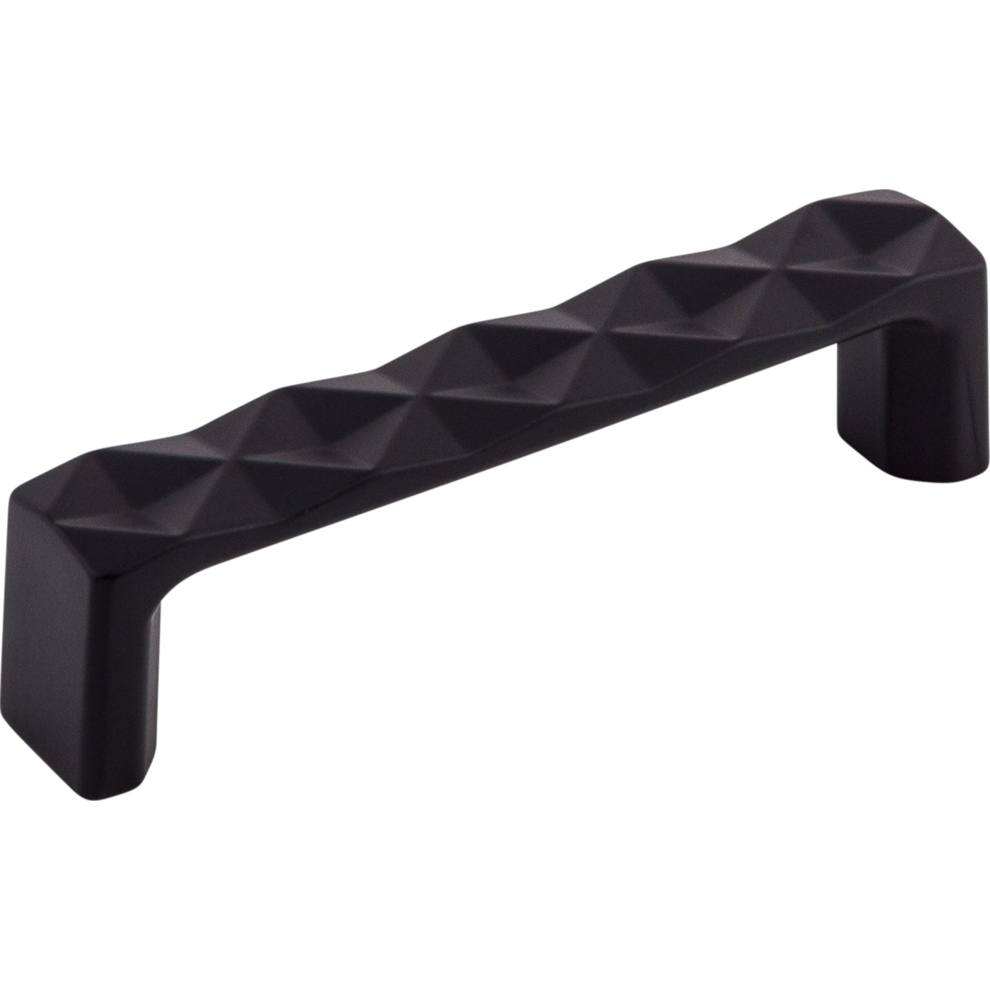 Worldwide Flooring Design Center Quilted Pull 3 3/4 Inch (c-c) Flat Black Quilted Pull 3 3/4 Inch (c-c) Flat Black Top Knobs Decorative Hardware