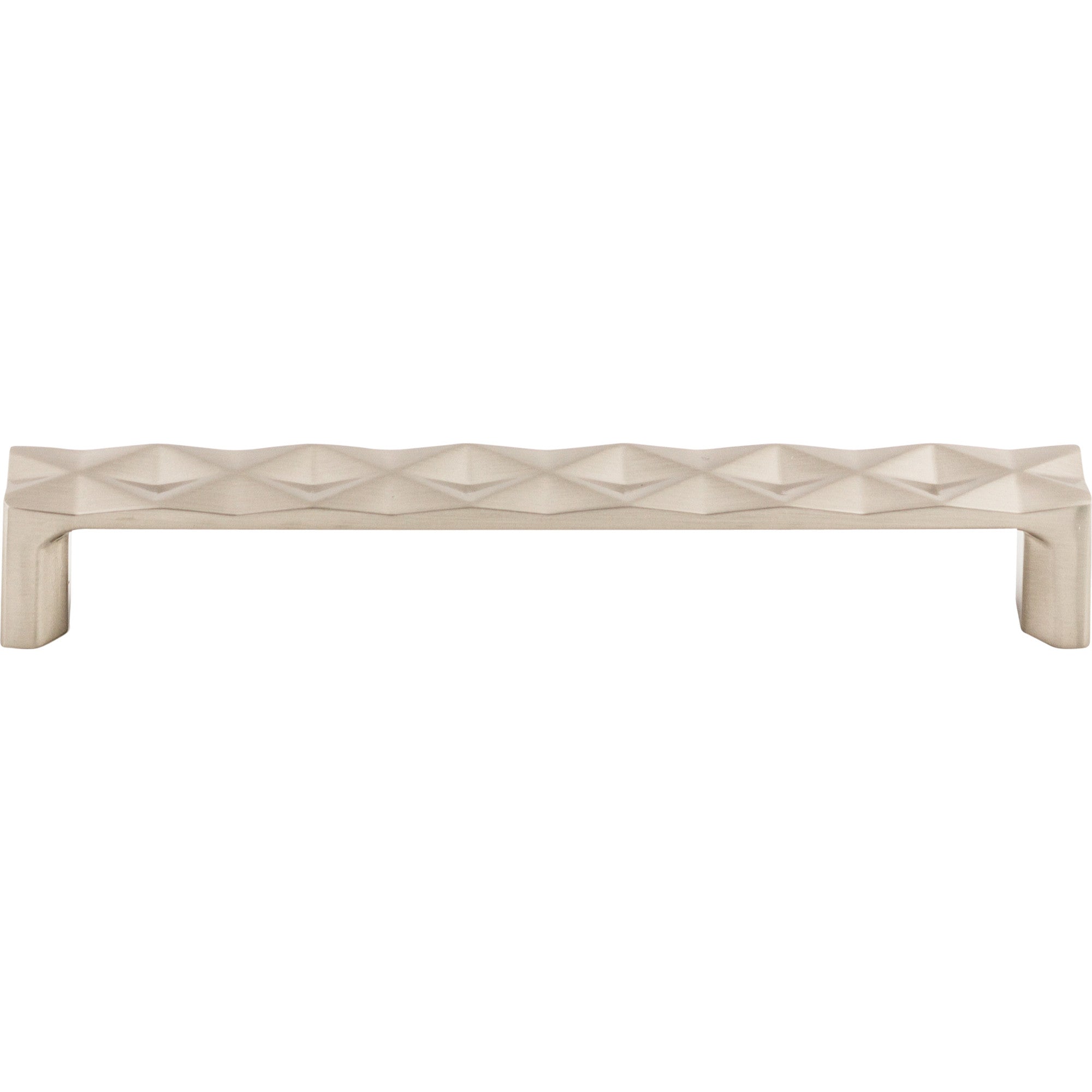 Worldwide Flooring Design Center Quilted Pull 6 5/16 Inch (c-c) Brushed Satin Nickel Quilted Pull 6 5/16 Inch (c-c) Brushed Satin Nickel Top Knobs Decorative Hardware