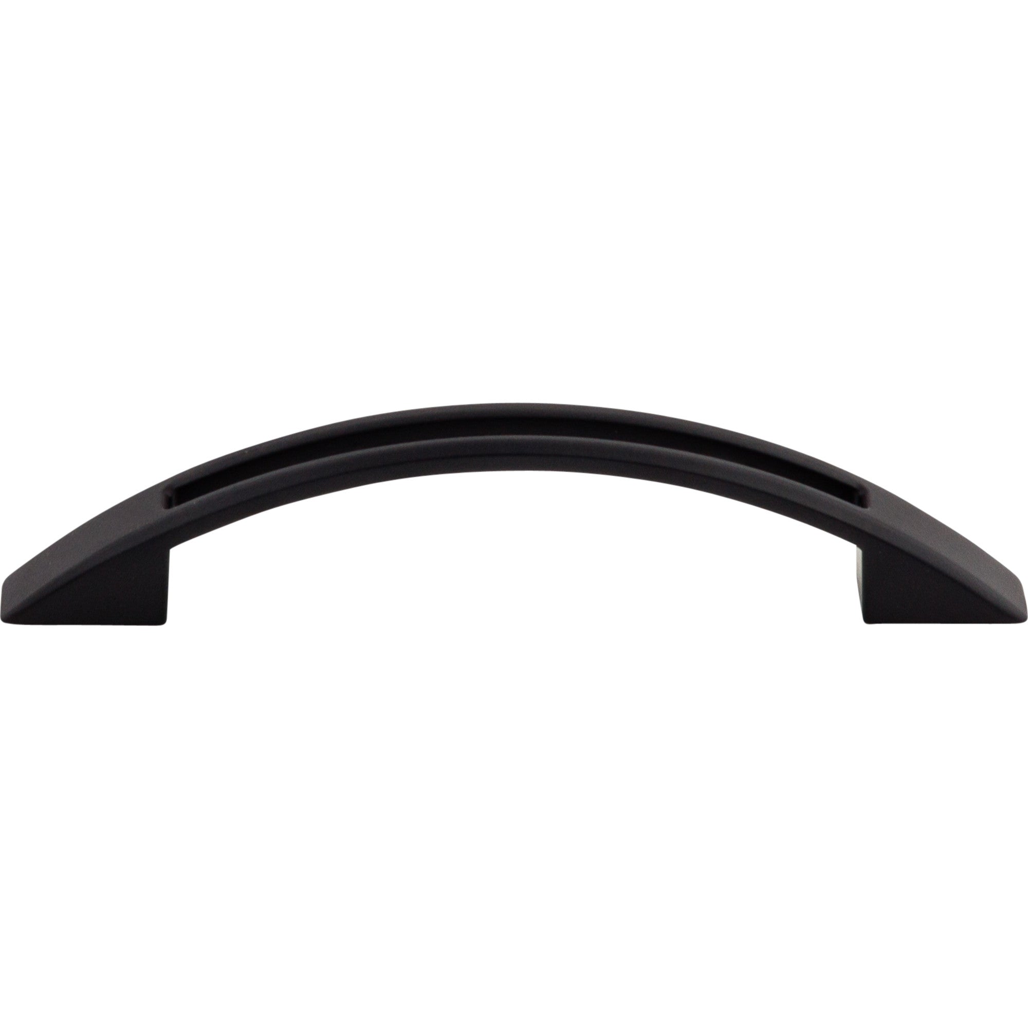 Worldwide Flooring Design Center Tango Cut Out Pull 3 3/4 Inch (c-c) Flat Black Tango Cut Out Pull 3 3/4 Inch (c-c) Flat Black Top Knobs Decorative Hardware