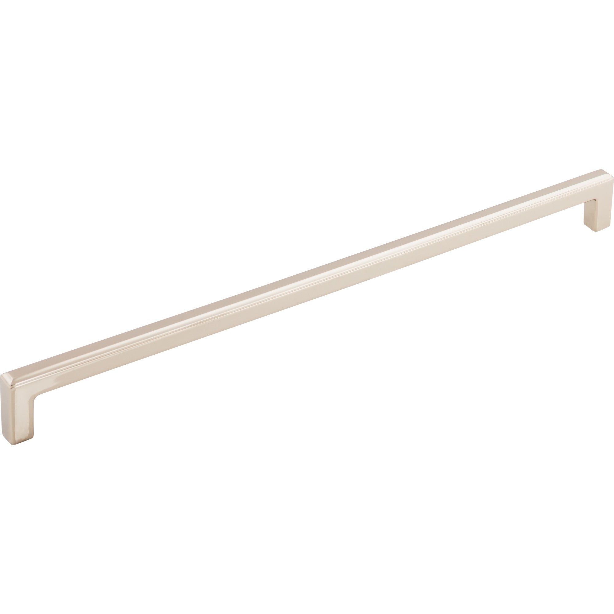 Worldwide Flooring Design Center Podium Pull 12 Inch (c-c) Polished Nickel Podium Pull 12 Inch (c-c) Polished Nickel Top Knobs Decorative Hardware