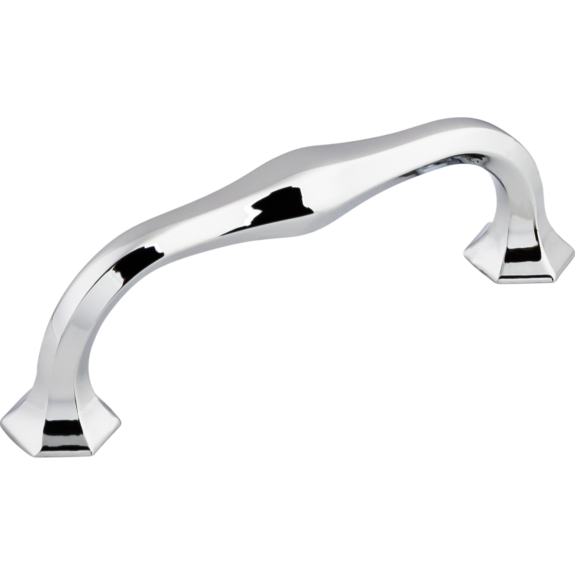 Worldwide Flooring Design Center Spectrum Pull 3 3/4 Inch (c-c) Polished Chrome Spectrum Pull 3 3/4 Inch (c-c) Polished Chrome Top Knobs Decorative Hardware