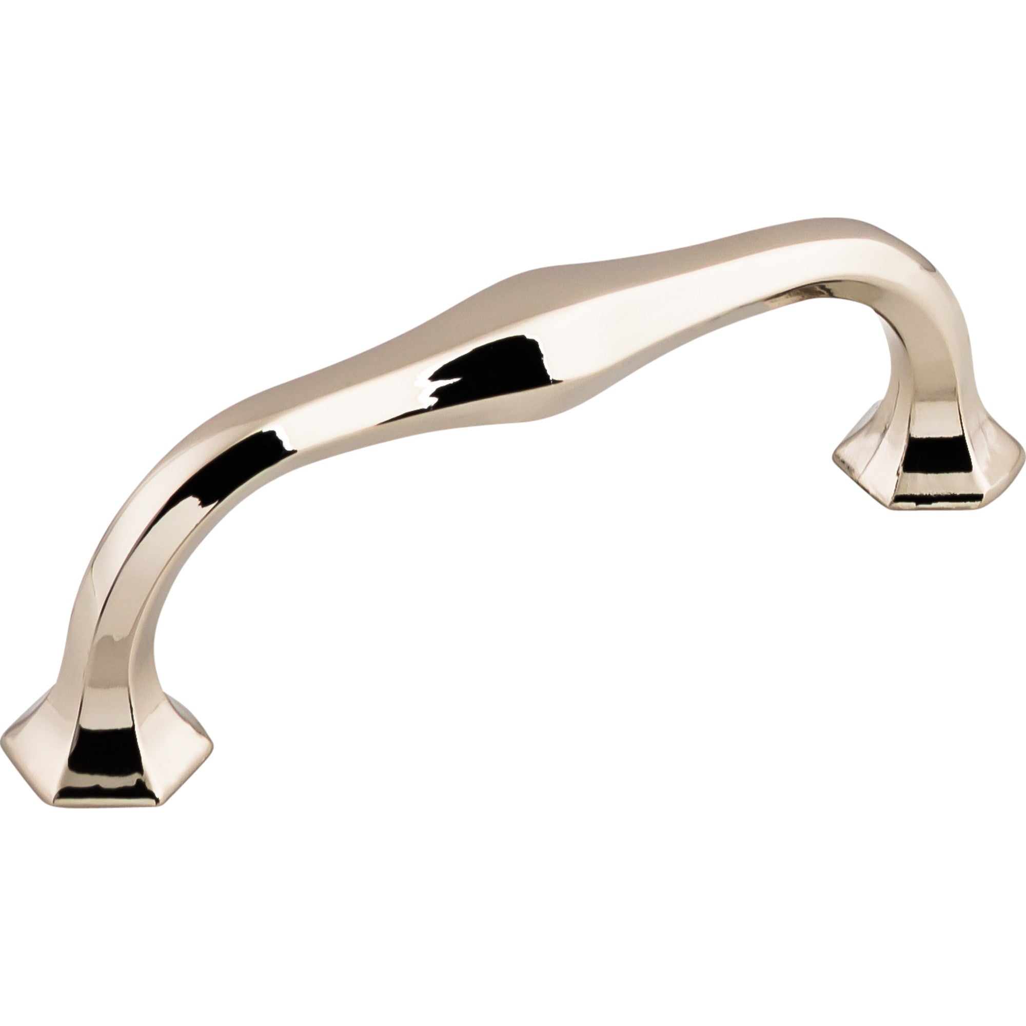 Worldwide Flooring Design Center Spectrum Pull 3 3/4 Inch (c-c) Polished Nickel Spectrum Pull 3 3/4 Inch (c-c) Polished Nickel Top Knobs Decorative Hardware