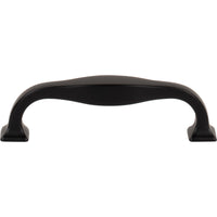 Worldwide Flooring Design Center Contour Pull 3 3/4 Inch (c-c) Flat Black Contour Pull 3 3/4 Inch (c-c) Flat Black Top Knobs Decorative Hardware