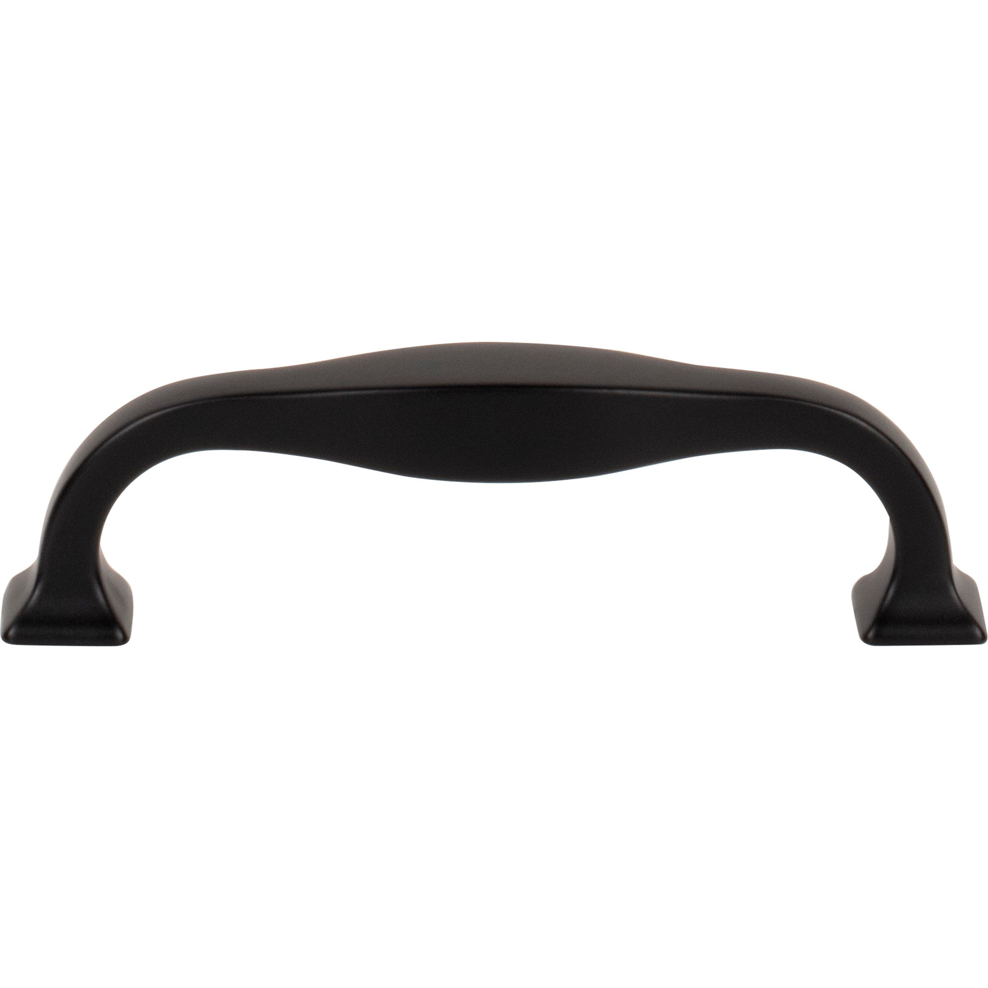 Worldwide Flooring Design Center Contour Pull 3 3/4 Inch (c-c) Flat Black Contour Pull 3 3/4 Inch (c-c) Flat Black Top Knobs Decorative Hardware