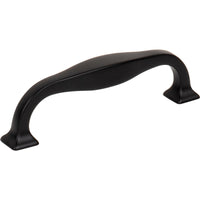 Worldwide Flooring Design Center Contour Pull 3 3/4 Inch (c-c) Flat Black Contour Pull 3 3/4 Inch (c-c) Flat Black Top Knobs Decorative Hardware