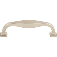 Worldwide Flooring Design Center Contour Pull 3 3/4 Inch (c-c) Brushed Satin Nickel Contour Pull 3 3/4 Inch (c-c) Brushed Satin Nickel Top Knobs Decorative Hardware