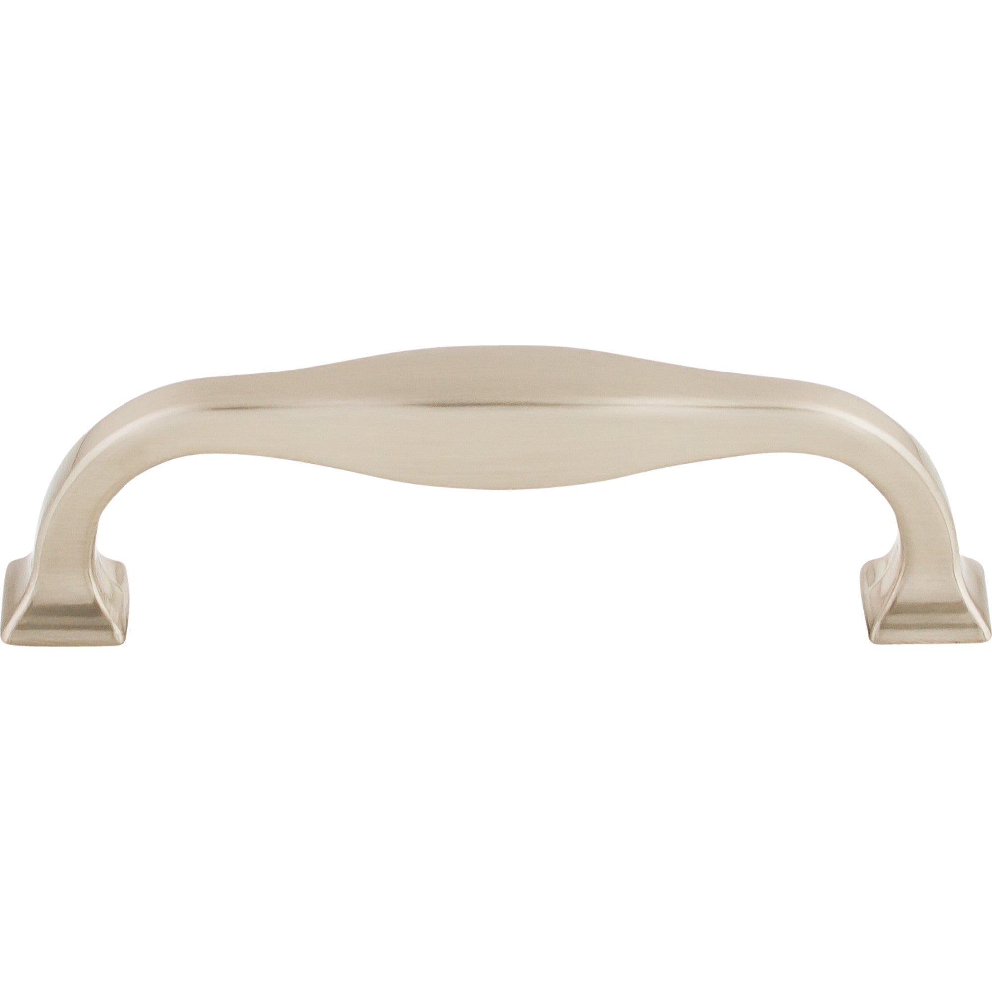 Worldwide Flooring Design Center Contour Pull 3 3/4 Inch (c-c) Brushed Satin Nickel Contour Pull 3 3/4 Inch (c-c) Brushed Satin Nickel Top Knobs Decorative Hardware