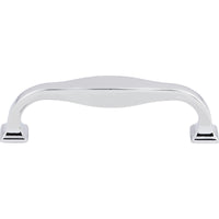 Worldwide Flooring Design Center Contour Pull 3 3/4 Inch (c-c) Polished Chrome Contour Pull 3 3/4 Inch (c-c) Polished Chrome Top Knobs Decorative Hardware