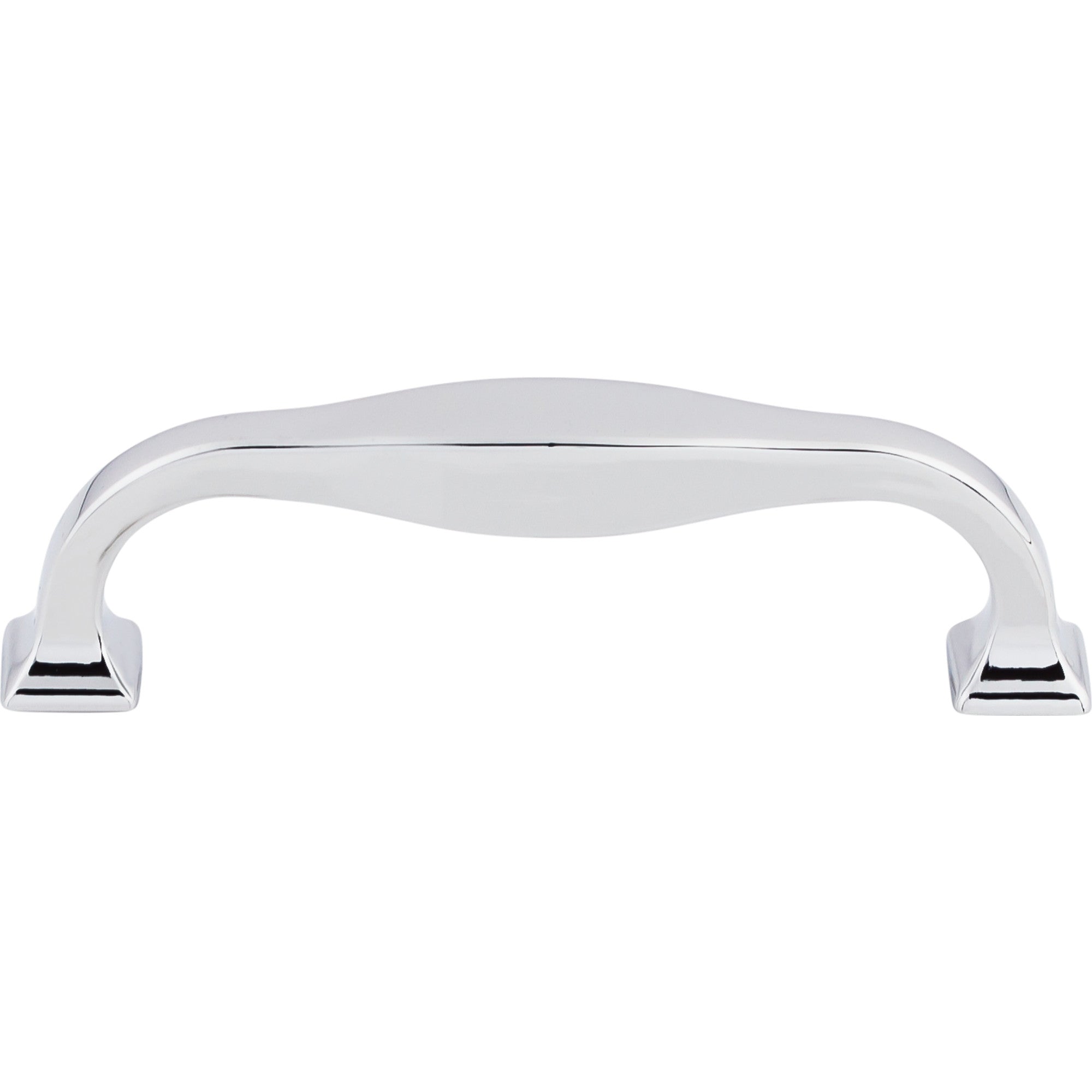 Worldwide Flooring Design Center Contour Pull 3 3/4 Inch (c-c) Polished Chrome Contour Pull 3 3/4 Inch (c-c) Polished Chrome Top Knobs Decorative Hardware