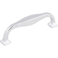 Worldwide Flooring Design Center Contour Pull 3 3/4 Inch (c-c) Polished Chrome Contour Pull 3 3/4 Inch (c-c) Polished Chrome Top Knobs Decorative Hardware