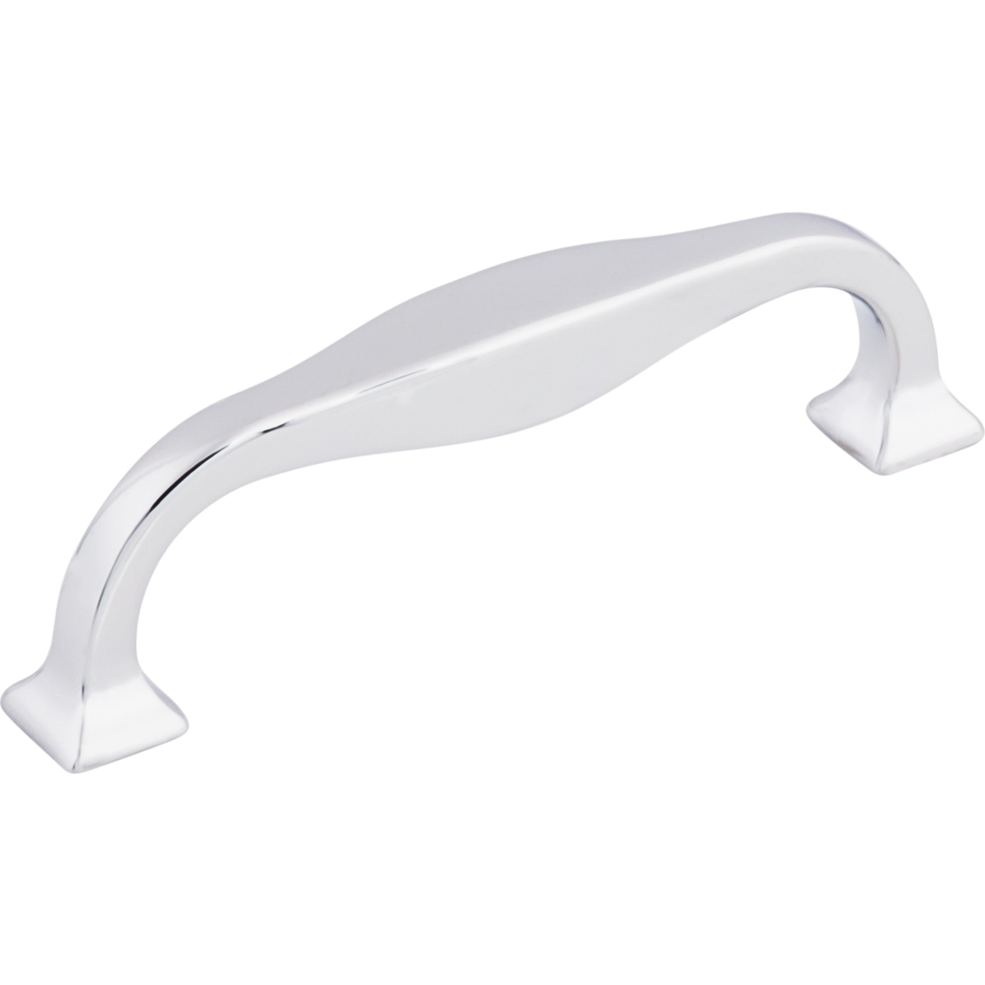 Worldwide Flooring Design Center Contour Pull 3 3/4 Inch (c-c) Polished Chrome Contour Pull 3 3/4 Inch (c-c) Polished Chrome Top Knobs Decorative Hardware