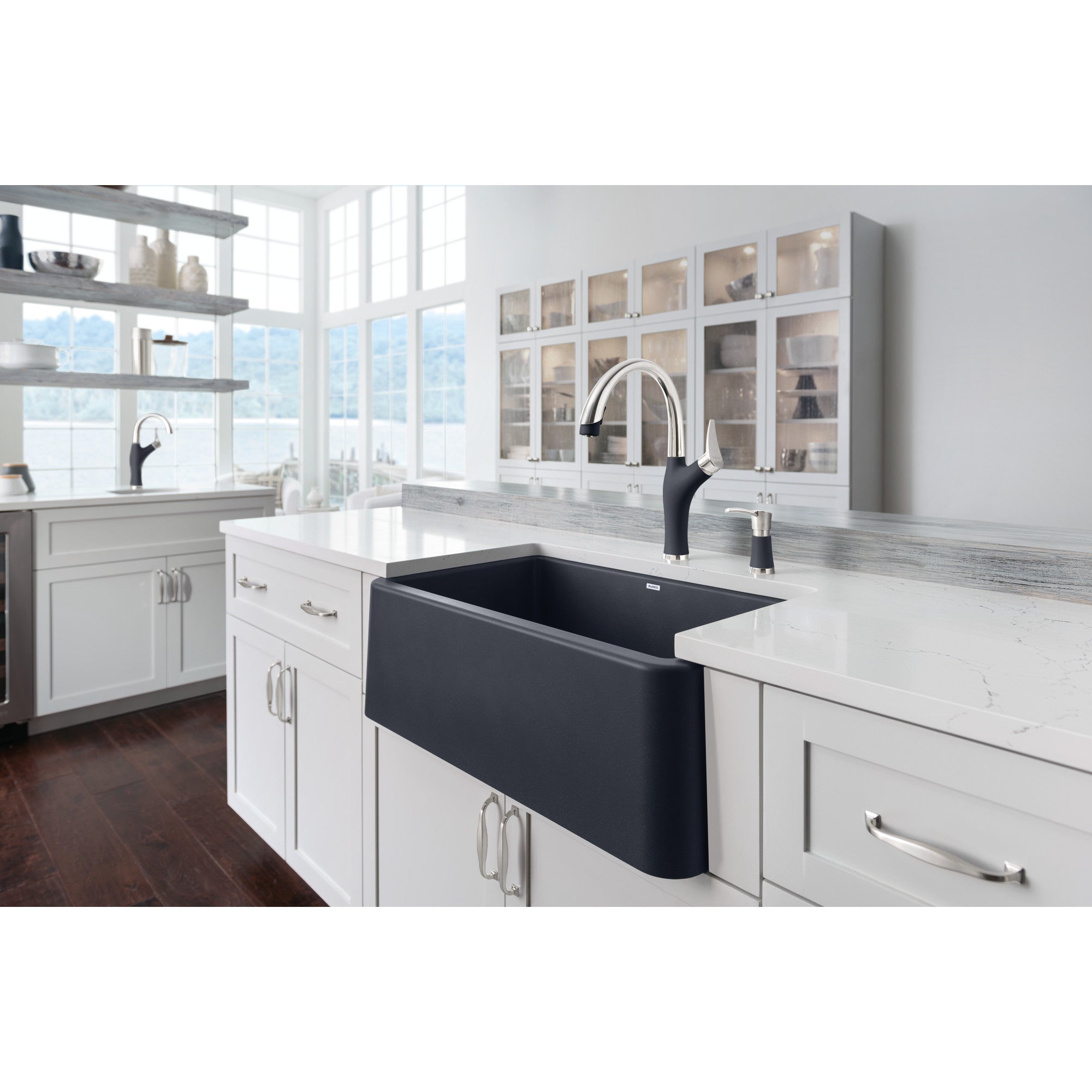 Worldwide Flooring Design Center Contour Pull 12 Inch (c-c) Brushed Satin Nickel Contour Pull 12 Inch (c-c) Brushed Satin Nickel Top Knobs Decorative Hardware