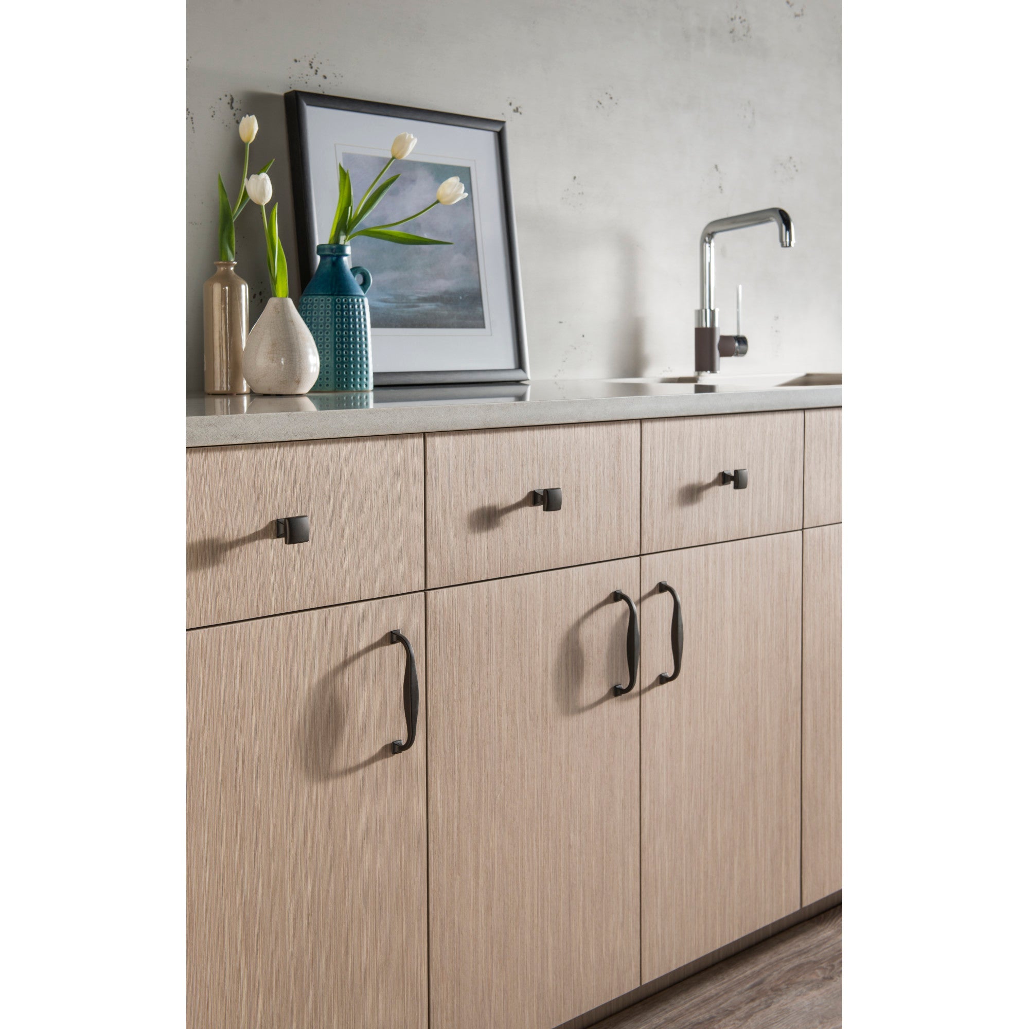 Worldwide Flooring Design Center Contour Pull 12 Inch (c-c) Brushed Satin Nickel Contour Pull 12 Inch (c-c) Brushed Satin Nickel Top Knobs Decorative Hardware