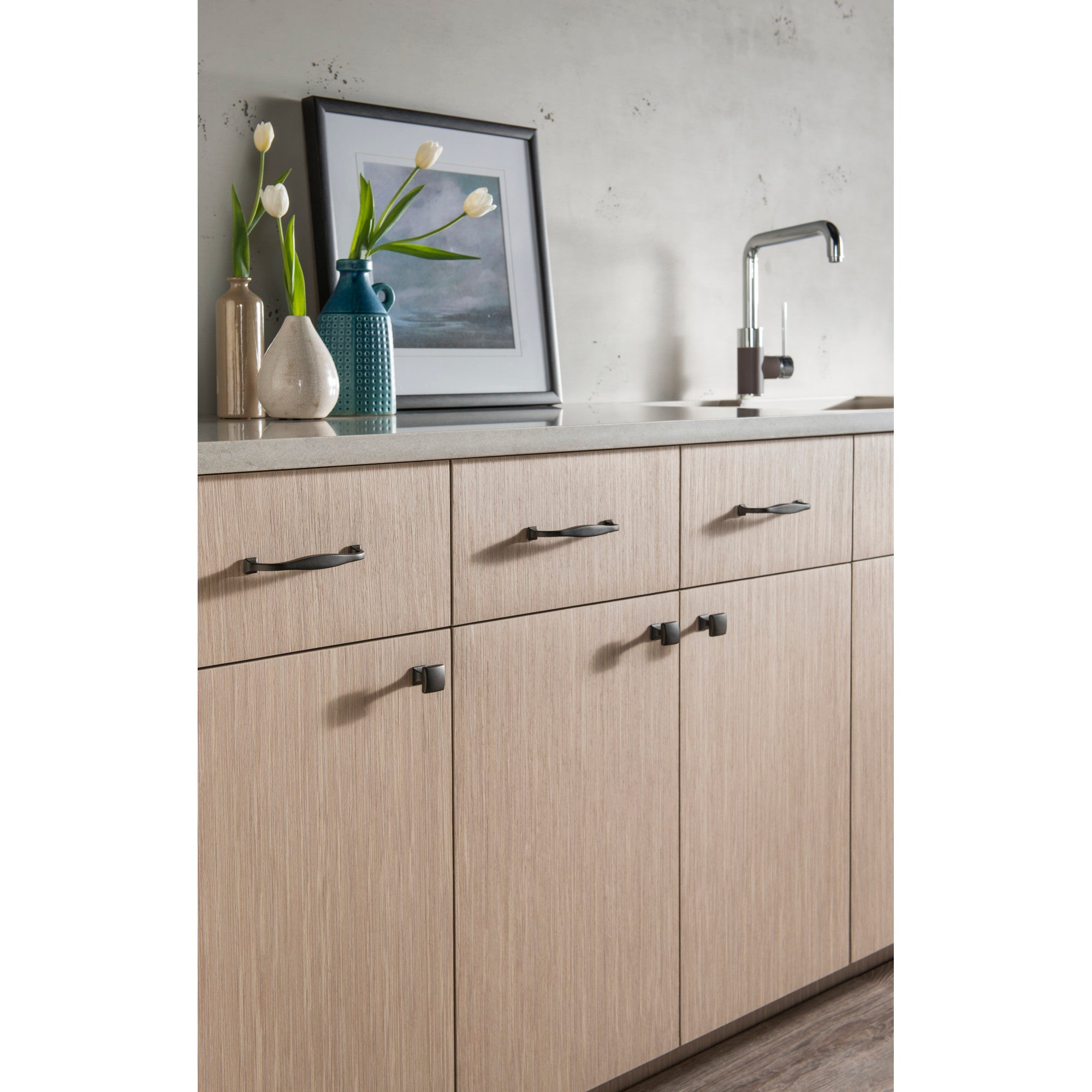 Worldwide Flooring Design Center Contour Pull 12 Inch (c-c) Brushed Satin Nickel Contour Pull 12 Inch (c-c) Brushed Satin Nickel Top Knobs Decorative Hardware