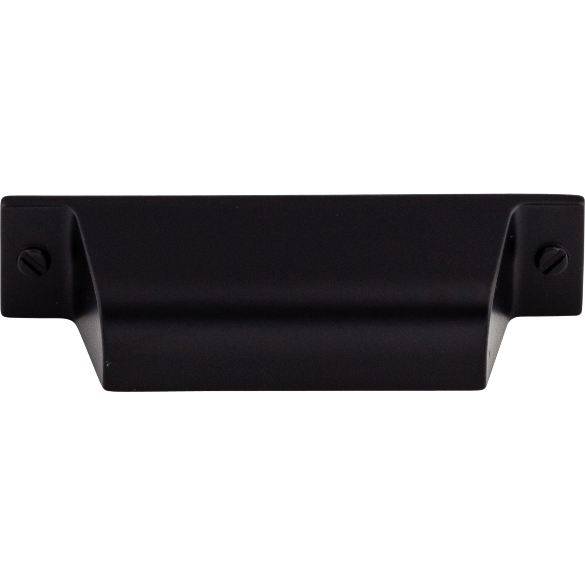 Worldwide Flooring Design Center Channing Cup Pull 2 3/4 Inch (c-c) Flat Black Channing Cup Pull 2 3/4 Inch (c-c) Flat Black Top Knobs Decorative Hardware