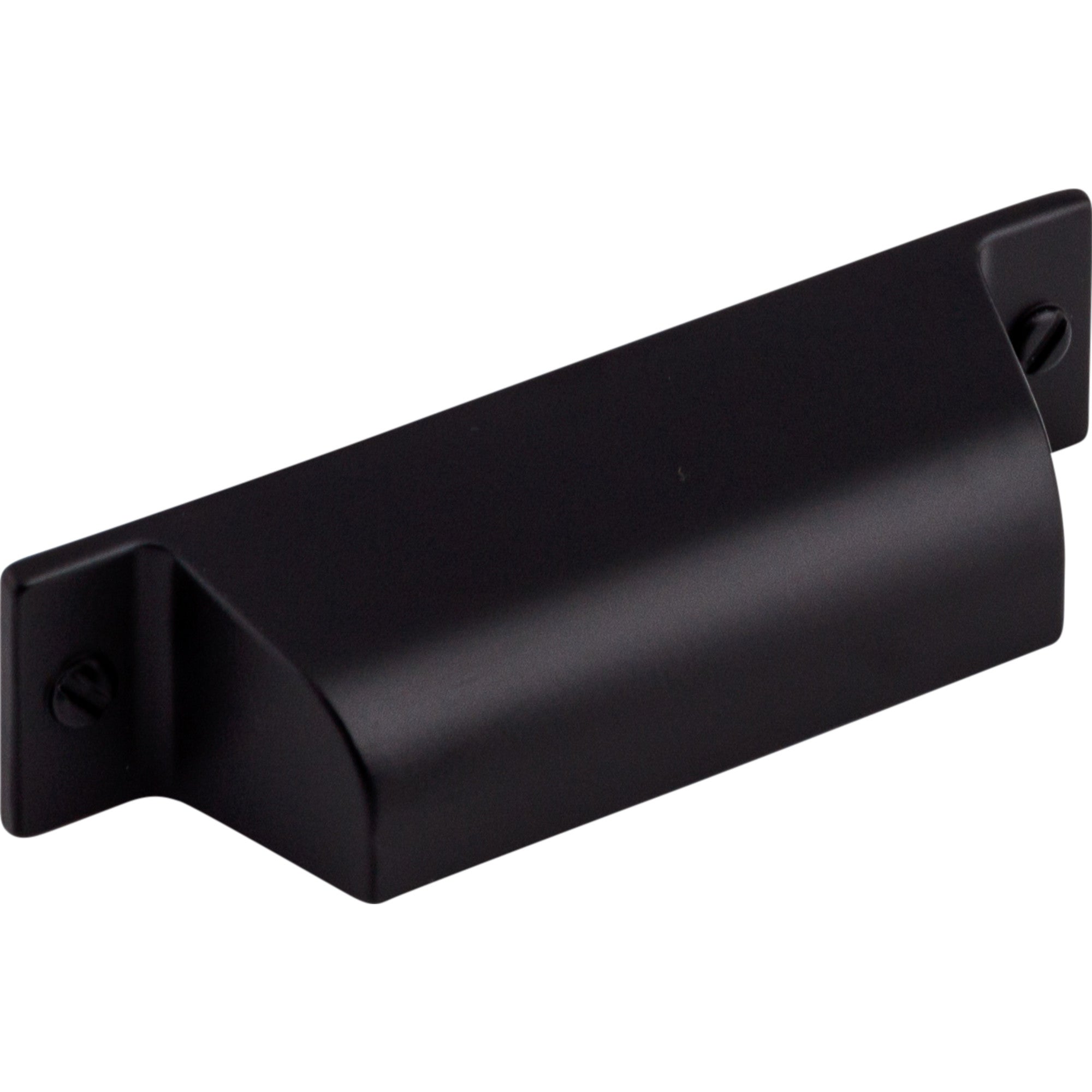 Worldwide Flooring Design Center Channing Cup Pull 2 3/4 Inch (c-c) Flat Black Channing Cup Pull 2 3/4 Inch (c-c) Flat Black Top Knobs Decorative Hardware