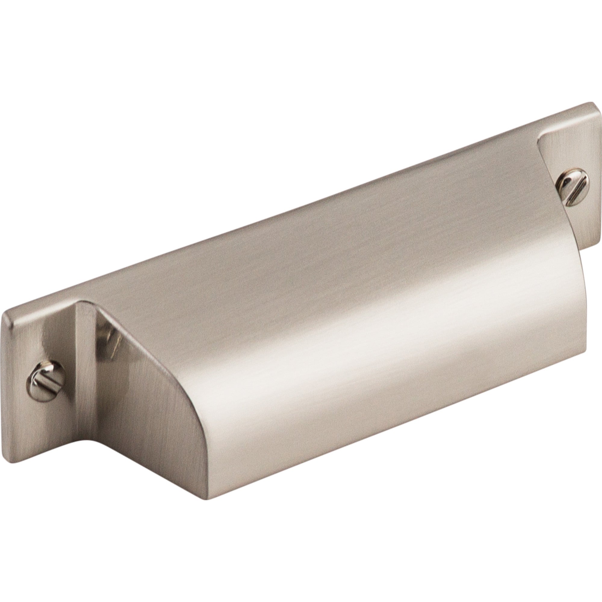Worldwide Flooring Design Center Channing Cup Pull 2 3/4 Inch (c-c) Brushed Satin Nickel Channing Cup Pull 2 3/4 Inch (c-c) Brushed Satin Nickel Top Knobs Decorative Hardware